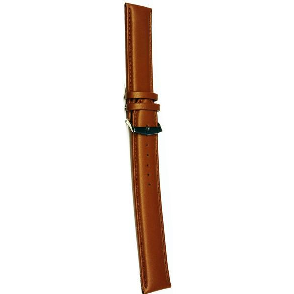 Stoppat läderband 18/20/22 mm XL- längd Brown 20 mm