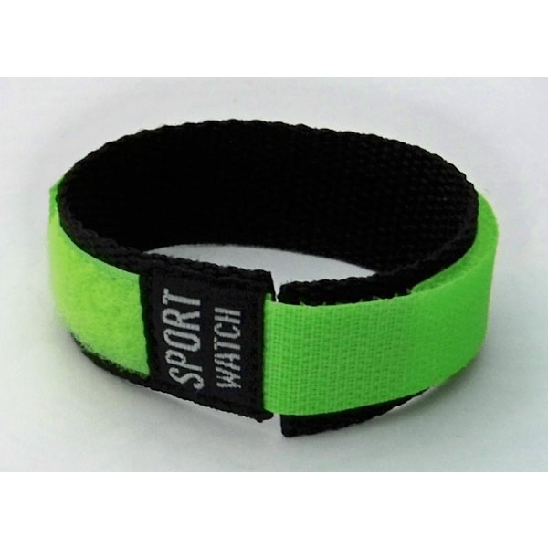 Kardborreband 18 mm neongul