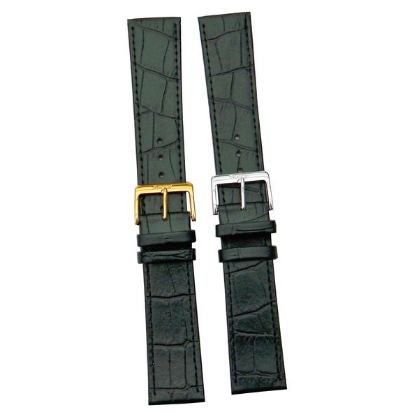 Läderband Today 22 mm Black guldspänne