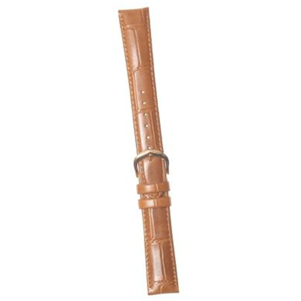 Stoppat klockarmband 18/20 mm äkta läder LightBrown 18 mm
