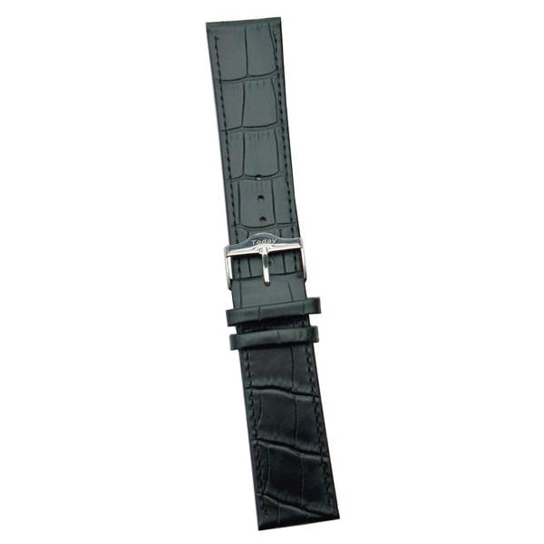 Svart krokoband Today 24 mm Black stålspänne