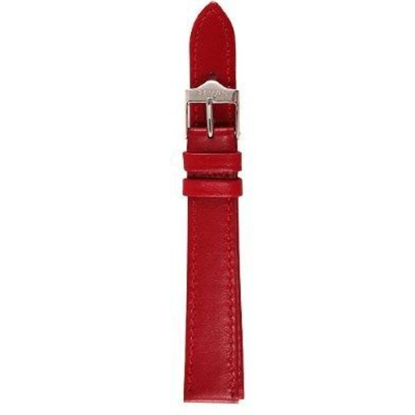 Alwin klockarmband 18/20 mm rött, slätt Red 18 mm/stålspänne