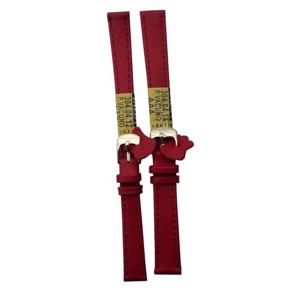 Rött läderband Diloy 12/14 mm Red 12 mm