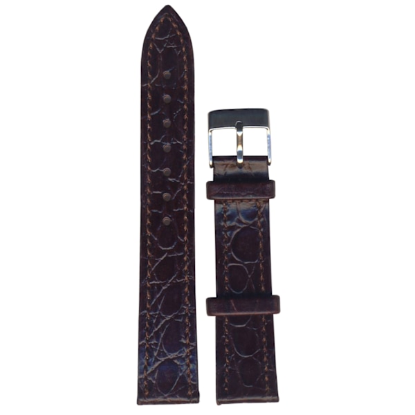Krokomönstrad klockarmband 18 mm Brown 18 mm