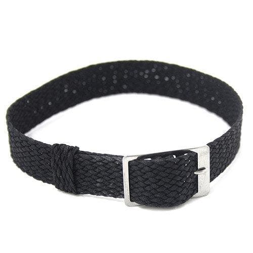 Flätat perlonband 14 mm Black 14 mm