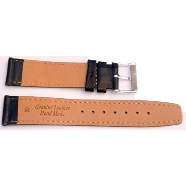 Mörkbrunt mönstrat 16/18/20 mm läderband DarkBrown 16 mm