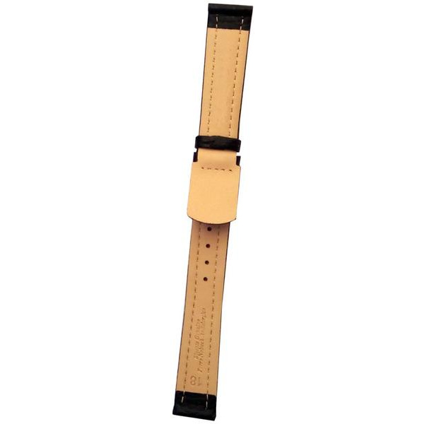 Läderband Diloy Essential 18 mm med underlägg Black 18 mm