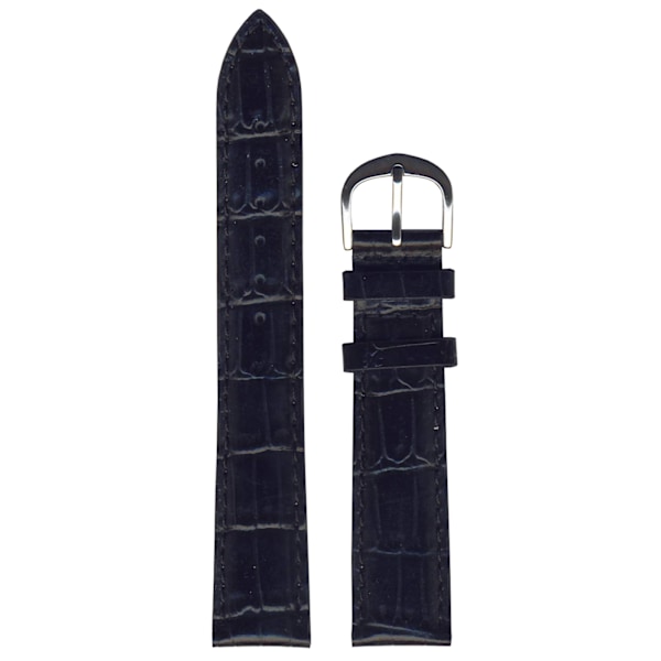 Klockarmband 12 mm crocko svart Svart