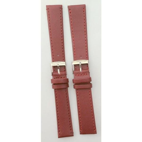 Mörkrött kvalitets-läderband 16/18/20 mm Red 20 mm