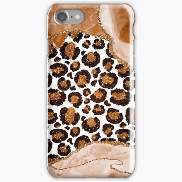 Skal till iPhone 7 Plus - Leopard glitter