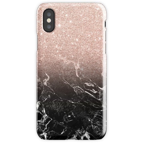 WEIZO Skal till iPhone X - Rose gold black marble