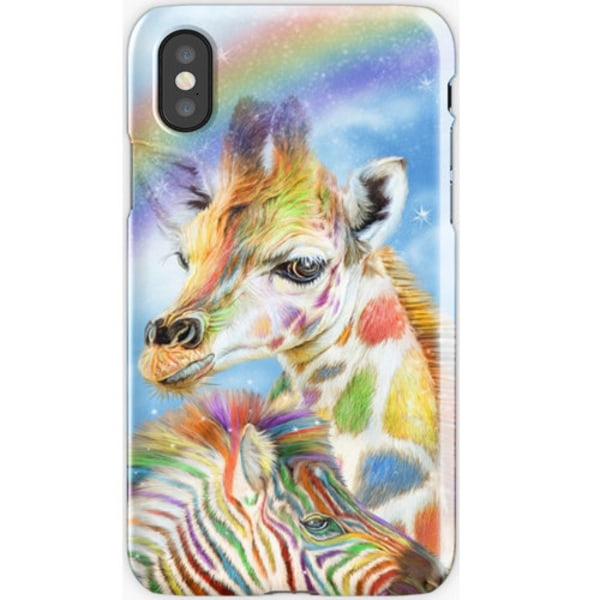 Skal till iPhone Xr - Rainbow Giraffe And Zebra