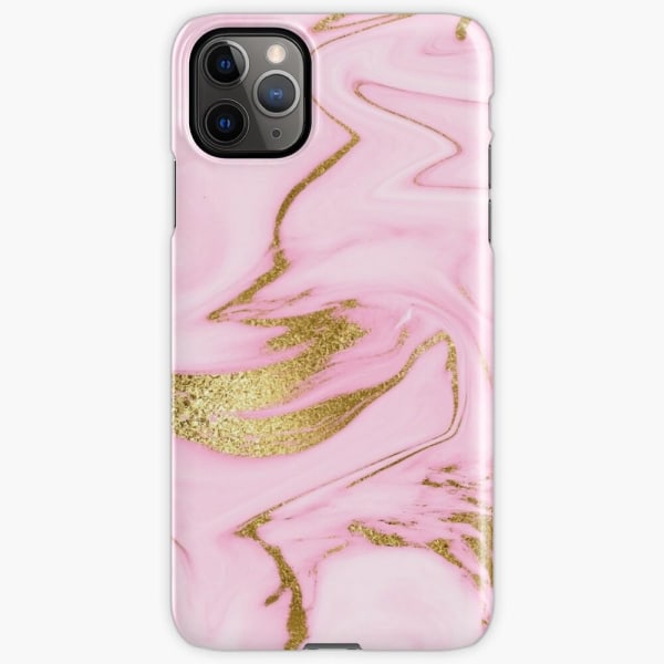 Skal till iPhone 12 Mini - Pink and Gold Marble