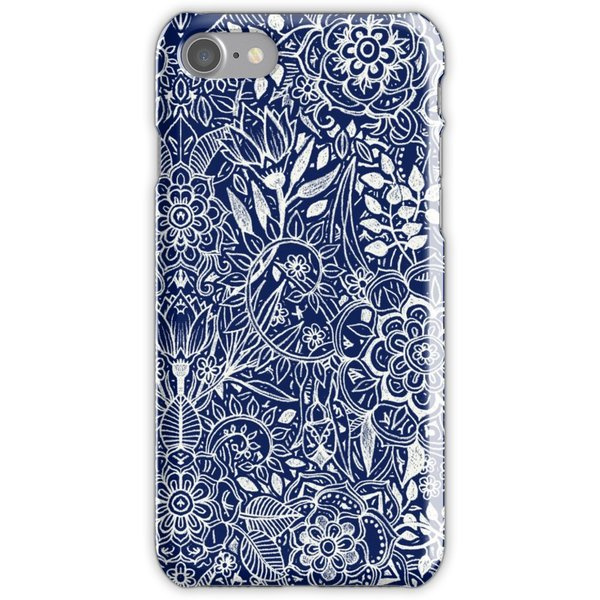 WEIZO Skal till iPhone 8 - White on Navy