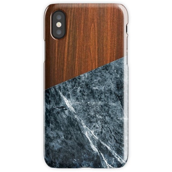 WEIZO Skal till iPhone X - Wooden Marble design