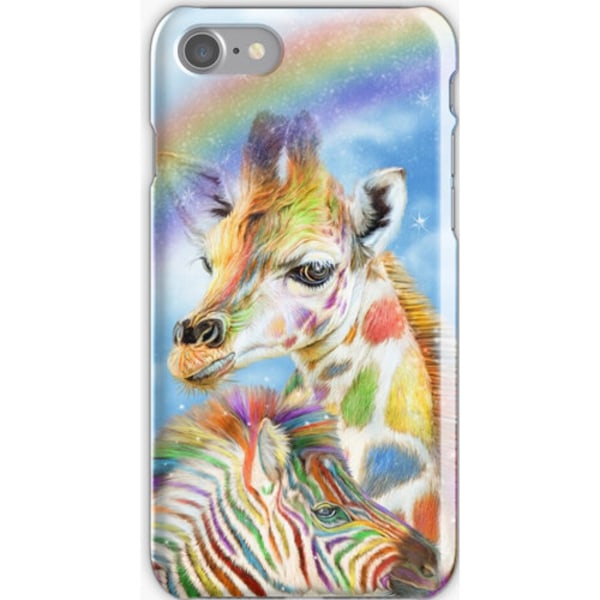 Skal till iPhone 8 - Rainbow Giraffe And Zebra