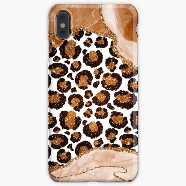 Skal till iPhone X/Xs - Leopard glitter