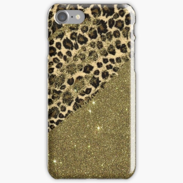 Skal till iPhone 7 - Leopard Glitter