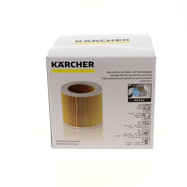 Anpassningsbart patronfilter 6.414-552.0 - Karcher Dammsugare - Filter