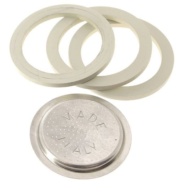 Filter + 3 packningar 1 kopp - Bialetti kaffebryggare - Filter