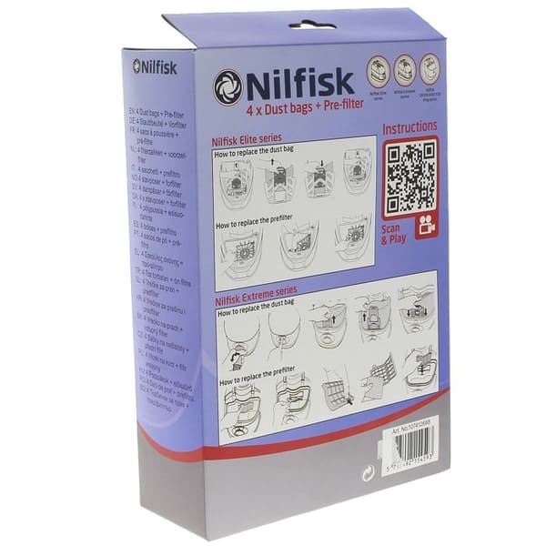 Dammsugarpåsar 4-pack - Nilfisk Dammsugare - Påsar