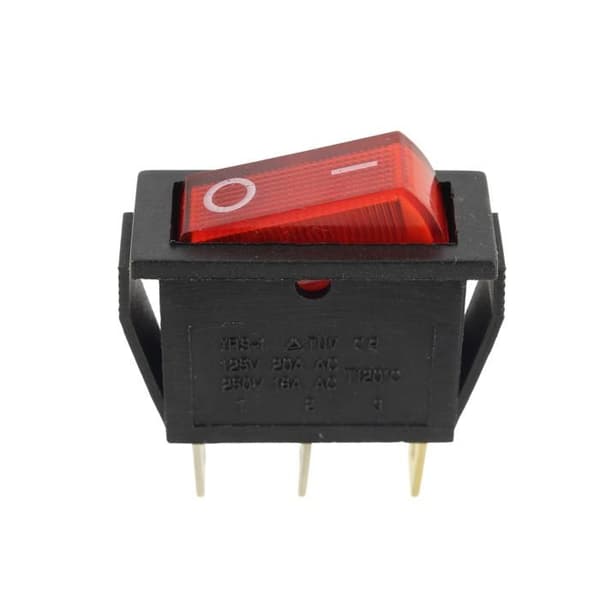 Rød 3-polet kontakt - Tefal dampcentral - Kontakter og switch