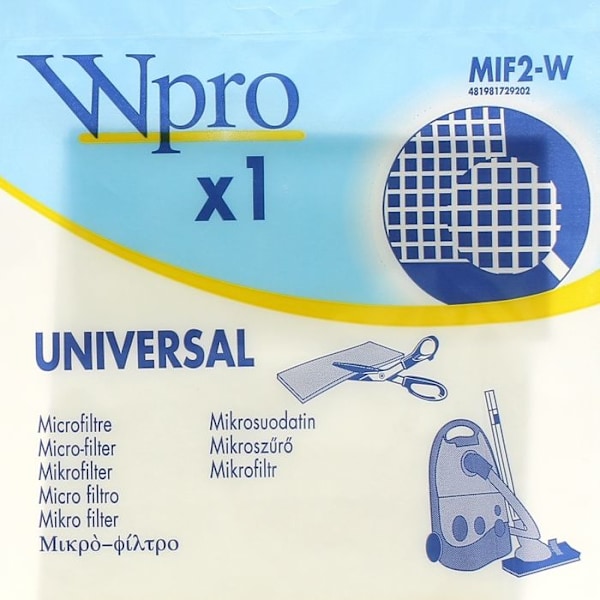 Universellt avkopplat mikrofilter 200x250x2mm