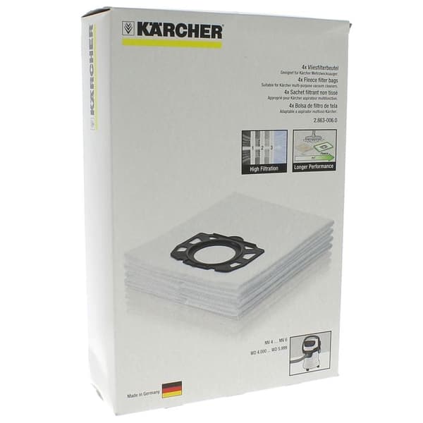 Dammsugarpåsar 4-pack, 2.863-006.0 - Karcher Dammsugare - Påsar