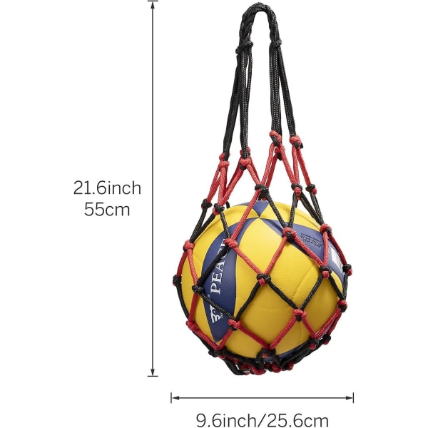 2 kpl ilmapallolaukku iso mesh nylon nailonverkkopussin säilytykseen Kestävä uudelleenkäytettävä