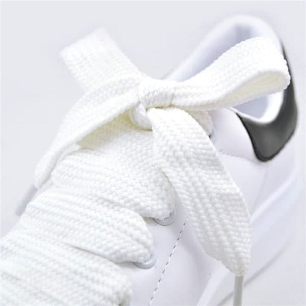Farver 1,5 cm brede snørebånd Unisex polyester snørebånd Dubbe black null