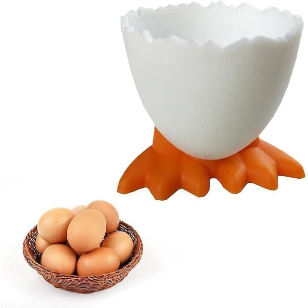 Tecknad söt äggkoppshållare Ägghållare Öppnare Separator Kokta ägg Behållare Köksmaterial Creat