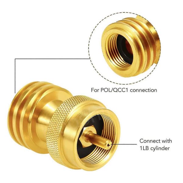 QCC1 Propan Påfyllingsadapter Regulatorventil og Butt Saver Adapter for Engangs Propanflasker