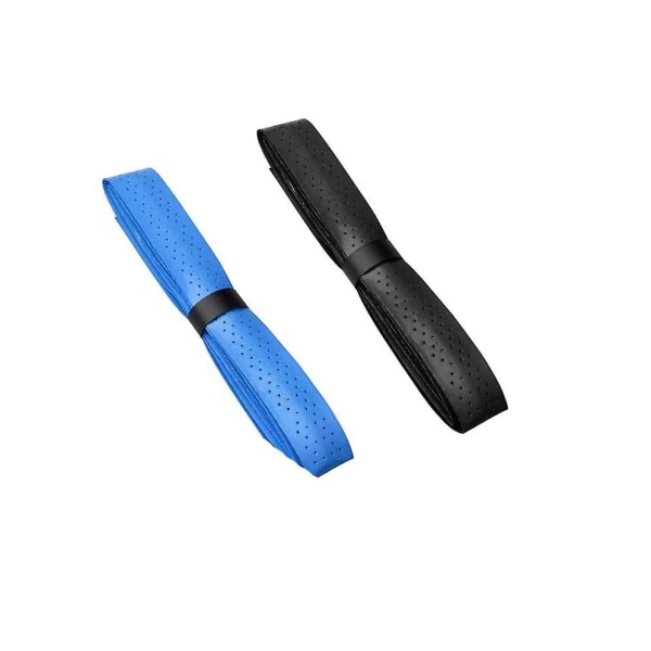 Ketsjergreb, badminton Tennis Over Grip Tape Åndbare huller Super Absorberende Anti Slip (3 stk, Gul+sort+blå)