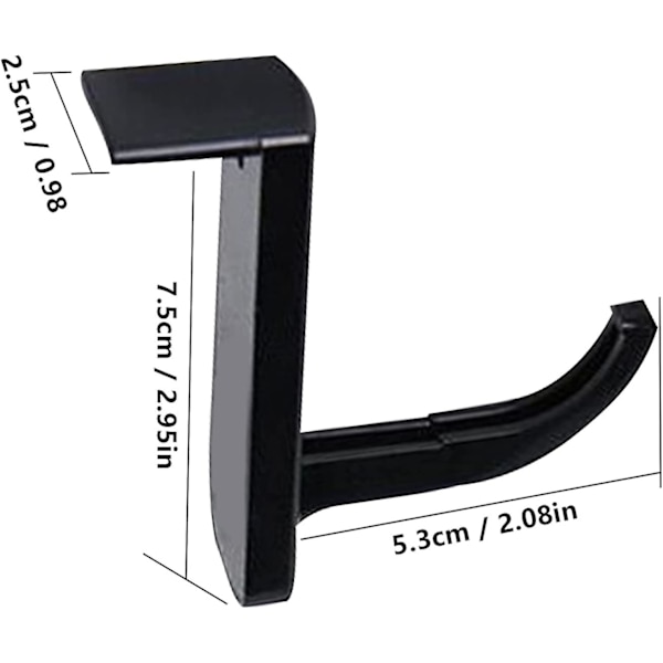 Kuulokemikrofoniteline Monitori Nd -teline Kuulokemikrofoniteline Liimakoukku (4 kpl, musta)