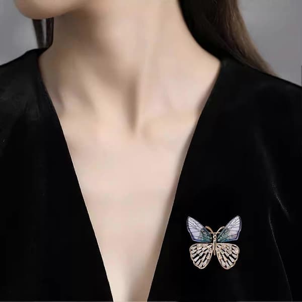 Fuglebroche - for gave - med elegant D