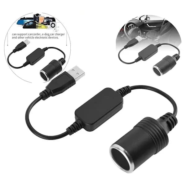 USB 5V til 12V konverter, strømforsyning til dashcam, USB til cigarettænder