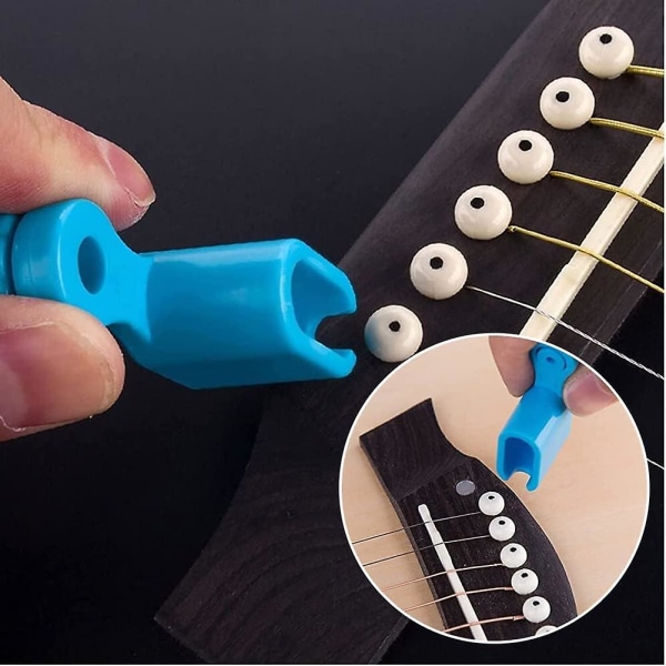 2 st, Blå, Svart, Strängvev, Gitarraccessoarer, Gitarrsträngspänning, För snabbare strängbyten på Western, Akustisk, Klassisk och Elektrisk