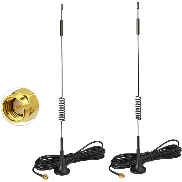 4G LTE-antenne SMA-antenne 7dBi magnetisk base MIMO-antenne (2-pak) til Vodafone O2 Three EE Huawei Netgear TP-Link 4G LTE-router Gateway Modem SMA(2 Pack)