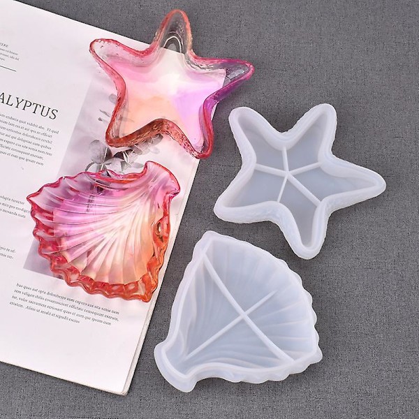 3D Søstjerne Havskals Kage Dekoration Chokolade Slik Bageform Til Begyndere Resin Art Starter Kit Resin Støbning 1stk