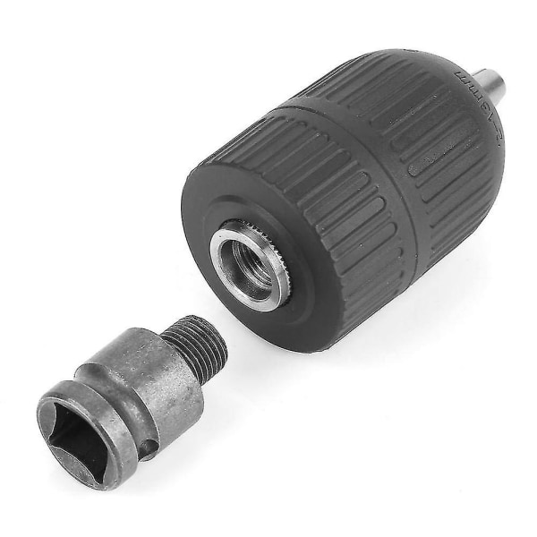 2-13 mm nyckellös plastborrchuck 1/2"-20unf med 1/2" chuckadapter för slagnyckelkonvertering