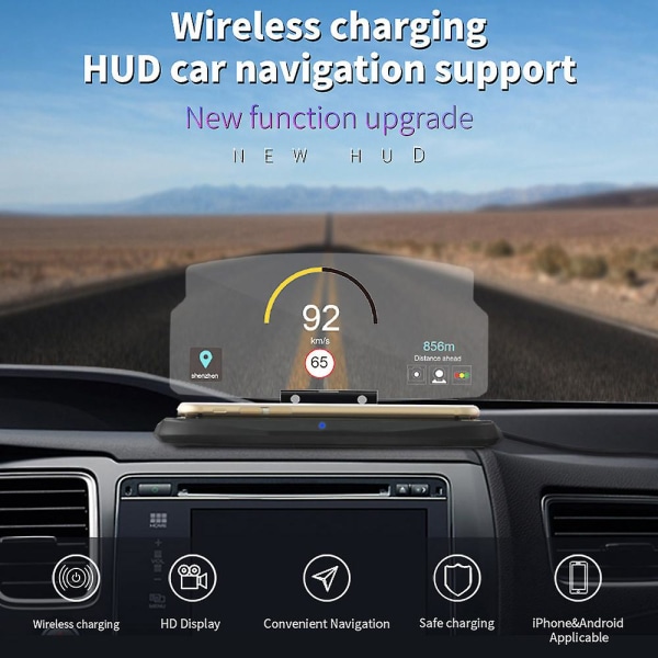 Car Hud Navigation Display Fäste Universal Mobiltelefon Hd Projektionshållare