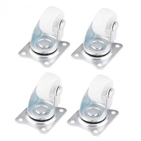 4 stk. 1 tommer Universal Indkøbsvogn Platform Trolley Stol Svingbar Caster Hjul
