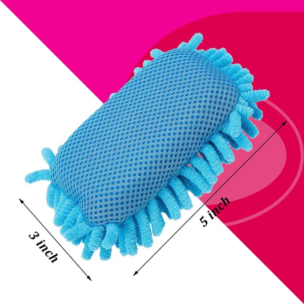4 stykker tør viskelæder mikrofiber shag vaskbart whiteboard viskelæder til tuscher kridt hjem og kontor (grå blå og pink)