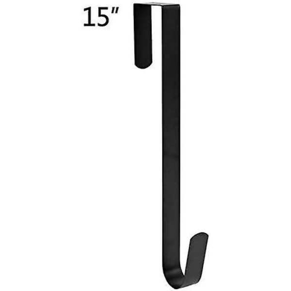 15" kranshenger for inngangsdør metall over døren Enkel krok, svart(1)