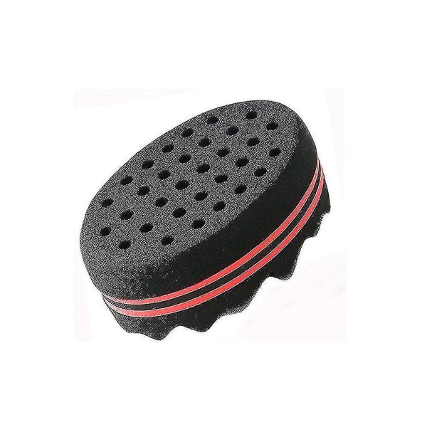2-pack dubbelsidig frisörhårborste svamp låsning afro curl twist dreads coil wave vuxen unisex