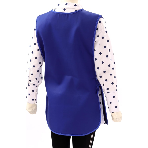 Justerbar Universal Skomagerforklæde Unisex Skomagerforklæde til Mænd Kvinder Damer Tabards Arbejdsrengøringsforklæde med 2 Dybe Lommer Royal Blue One Size