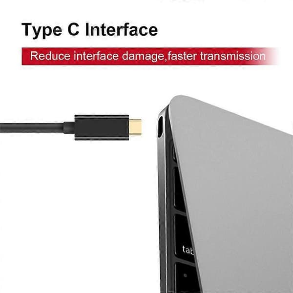 USB C til DVI kabel 4K@30Hz 1.2M USB Type-C til DVI han