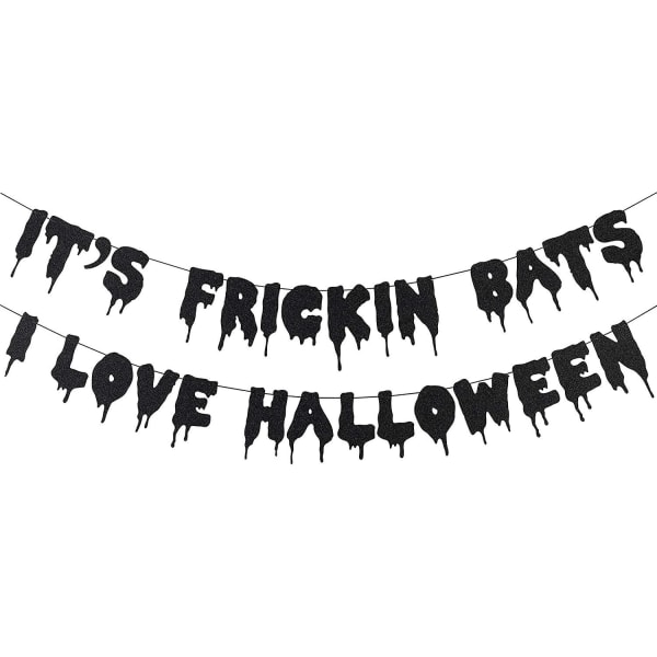 I Love Halloween Banner- Halloween temafestpynt, halloween festartikler, kappe boligindretning, gårdindretning