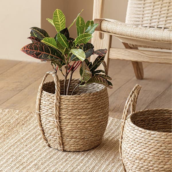 Dekorativ Plantekurv – for Potter og Oppbevaring – med Solid Konstruksjon Small