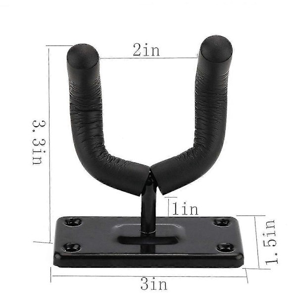 2-pack Gitarrhängare Gitarrkrok Gitarrhållare Gitarr Väggfäste Hängare För Elektriska Akustiska Och Basgitarrer Ukulele-Yvan